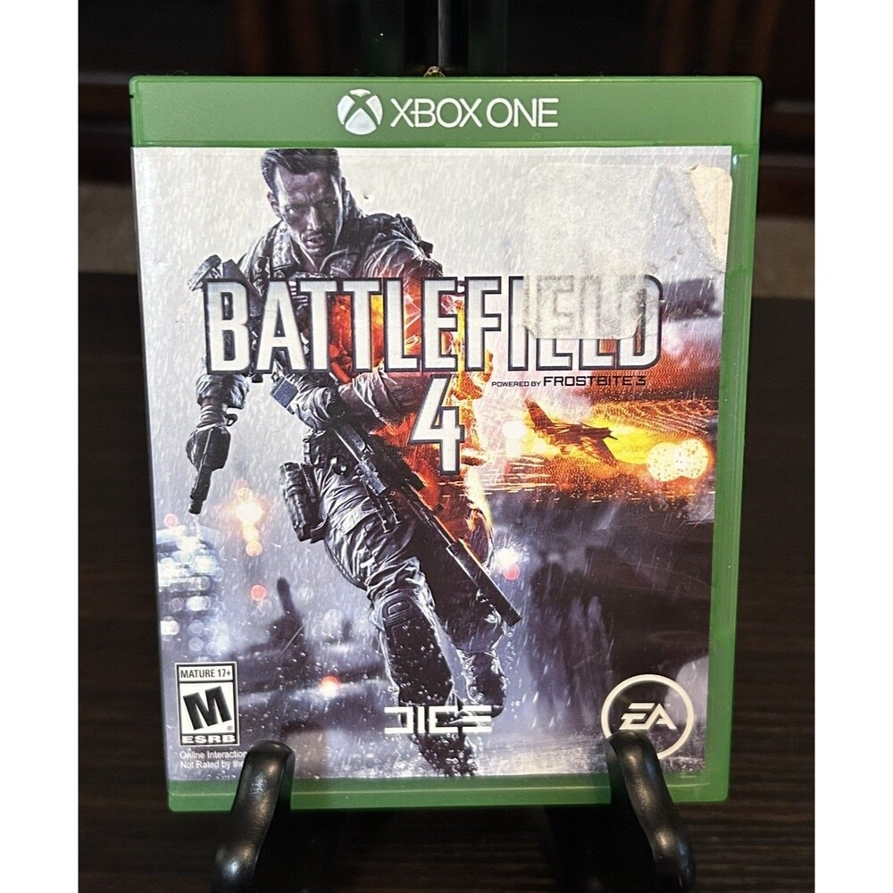 Battlefield 4 Xbox One Video Game With Case EA DICE 2013 Tested Working Used